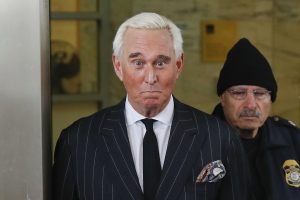 Roger Stone, a former campaign adviser for President Donald Trump, leaves federal court on Feb. 1 in Washington. The Justice Department said Tuesday it will take the extraordinary step of lowering the amount of prison time it will seek for Stone, an announcement that came just hours after President Donald Trump complained that the recommended sentence for his longtime ally and confidant was “very horrible and unfair." (AP Photo/Pablo Martinez Monsivais)