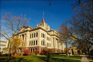 The Brown County Courthouse is on South Jefferson Street in downtown Green Bay. Designed by architect Charles E. Bell, the Beaux Arts style building opened in January 1911 and initially cost $318,797.67 to build and furnish.
