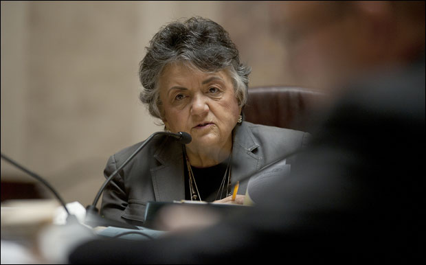 Wisconsin Supreme Court Chief Justice Shirley Abrahamson said during Wednesday's state of the courts speech that more must be done to ensure money the courts are requesting for the 2015-17 biennial budget. (File photo by Kevin Harnack)