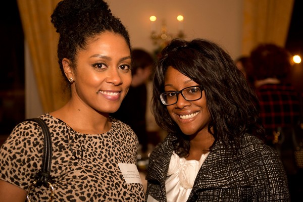 Ashley Poteet of Milwaukee’s Department of Child Support Services (left) and Kori Ashley of Alex Flynn & Associates SC