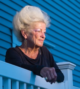 Annette Bruner stands on the balcony of her Madison residence Oct. 5. Her son, Forest Shomberg, spent six years in prison before DNA evidence cleared his name. Shomberg died in August. (File photo by Kevin Harnack)