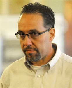 Mark Sperber leaves the Brown County Circuit Court Branch VIII courtroom after reaching a plea deal in the the hit and run death of John Kennedy at the Brown County Courthouse in downtown Green Bay, Wis., on Monday, May 19, 2014. (AP Photo/Green Bay Press-Gazette, H. Marc Larson\)