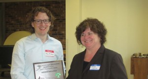Judge Rhonda Landford (left) and Andrew Declercq of Boardman & Clark LLP, recipient of the Individual Attorney Award
Photo submitted by Community Justice Inc.