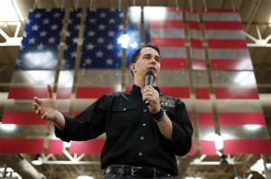 Republican presidential candidate Wisconsin Gov. Scott Walker speaks during a campaign event at a Harley-Davidson dealership Tuesday, July 14, 2015, in Las Vegas. (AP Photo/John Locher)