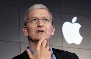 Apple CEO Tim Cook responds to a question during a news conference at IBM Watson headquarters, in New York. Cook said his company will resist a federal magistrate's order to hack its own users in connection with the investigation of the San Bernardino, Calif., shootings. In a statement posted early Wednesday, Feb. 17, 2016, on the company's website, Cook argued that such a move would undermine encryption by creating a backdoor that could potentially be used on other future devices. (AP Photo/Richard Drew, File)