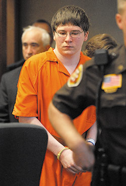 Brendan Dassey is escorted into court in 2007 for his sentencing in Manitowoc. Many viewers of the Netflix documentary “Making a Murderer” may have come away with the belief that Dassey was manipulated into confessing that he played some part in Teresa Halbach’s death. (Herald Times Reporter/Eric Young via  AP, Pool)