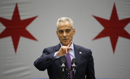 FILE - In this Sept. 22, 2016 file photo, Chicago Mayor Rahm Emanuel speaks at an event, in Chicago. The Department of Justice is poised to release its report detailing the extent of civil rights violations committed by the Chicago Police Department. The next stage after the Friday Jan. 13, 2017 release will be negotiations between the DOJ and the city. (AP Photo/Charles Rex Arbogast File)