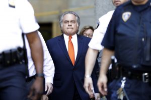 Benjamin Brafman, attorney for Harvey Weinstein, leaves the New York County Criminal Court building May 25 after Weinstein appeared on charges of sexual misconduct in New York. Brafman was on the winning end of that scenario in 2011 when he helped former International Monetary Fund director Dominique Strauss-Kahn beat an attempted rape charge. Seven years later, Brafman has an even bigger challenge: defending Weinstein against sex crime charges. (AP File Photo/Julio Cortez, File)