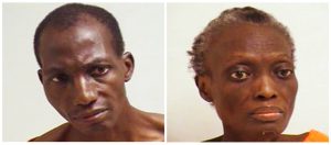 This combination of booking photos provided by the Sauk County Jail in Baraboo, Wis., shows Kehinde Omosebi, left, and his wife, Titilayo Omosebi, who were arrested Sunday in Reedsburg, Wis., and charged Tuesday with child neglect causing death as well as child neglect causing great bodily harm after their teenage son died and another child were hospitalized following what the father described as a weeks long religious fast. (Sauk County Jail via AP)