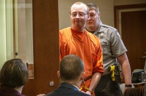 Jake Patterson appears for his preliminary hearing Wednesday, Feb. 6, 2019, at Barron County Circuit Court in Barron, Wis. Patterson is accused of killing James and Denise Closs on Oct. 15 and kidnapping their daughter, Jayme Closs, from their Barron home. Jayme escaped on Jan. 10, after 88 days. (T'xer Zhon Kha/The Post-Crescent via AP, Pool)