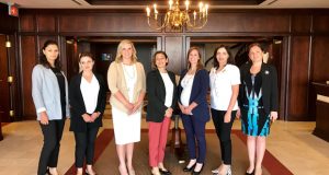 A group of women judges from the country of Georgia recently visited Milwaukee to learn more about the U.S. judiciary, particularly about how women support each other in the legal profession and how the law affects the lives of women. (Photo courtesy of Reinhart Boerner Van Deuren)