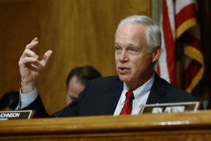  Sen. Ron Johnson, R-Wis., chairman of the Senate Committee on Homeland Security and Governmental Affairs, speaks on June 26 during a hearing on border security, on Capitol Hill in Washington. Johnson said Friday he had learned from a U.S. ambassador that President Donald Trump was tying military aid for Ukraine to an investigation of the 2016 election. But when asked if he could assure the Ukraine leadership the money would be coming, he said he was blocked by Trump from carrying that message. (AP Photo/Patrick Semansky)
