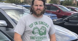 Adam Murphy, 38, of Little Suamico,, says on Sunday. “I was always a person who never liked rules. But when I see a bunch of punks, hammering on BLM, burning stuff, it drives me nuts. I’m like, ‘Where do you find the time?’ I’m at work every day and then I got to get my rest and then on the weekends I try to enjoy myself." (AP Photo/Kathleen Hennessey)