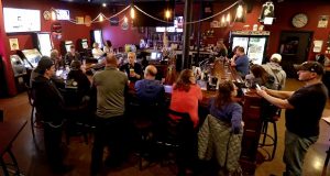 The Dairyland Brew Pub opens to patrons in Appleton on May 13. A Wisconsin judge on Wednesday temporarily blocked an order from Gov. Tony Evers' administration limiting the number of people who can gather in bars, restaurants and other indoor places. (William Glasheen/The Post-Crescent via AP File)