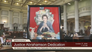A portrait of the retired Chief Justice Shirley Abrahamson was unveiled during a virtual reading room dedication in her honor on Wednesday.