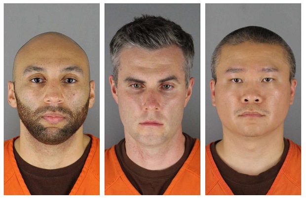 This combination of photos provided by the Hennepin County Sheriff's Office in Minnesota shows, from left, former Minneapolis police officers J. Alexander Kueng, Thomas Lane and Tou Thao. Data show it's rare for police officers to be convicted of on-duty killings. But three recent convictions of police officers in Minnesota have some people wondering whether that's changing. (Hennepin County Sheriff's Office via AP, File)