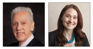(Left to Right) Judge William Brash, chief judge Wisconsin Court of Appeals; Milwaukee Attorney Sara Geenen