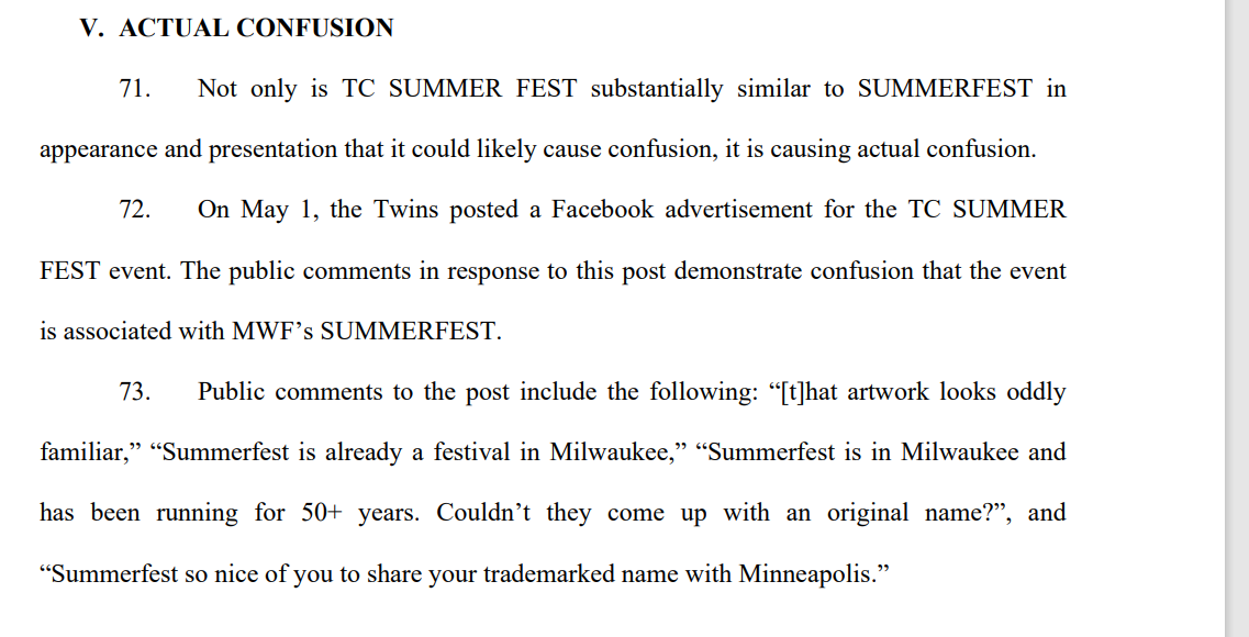 Summerfest lawsuit