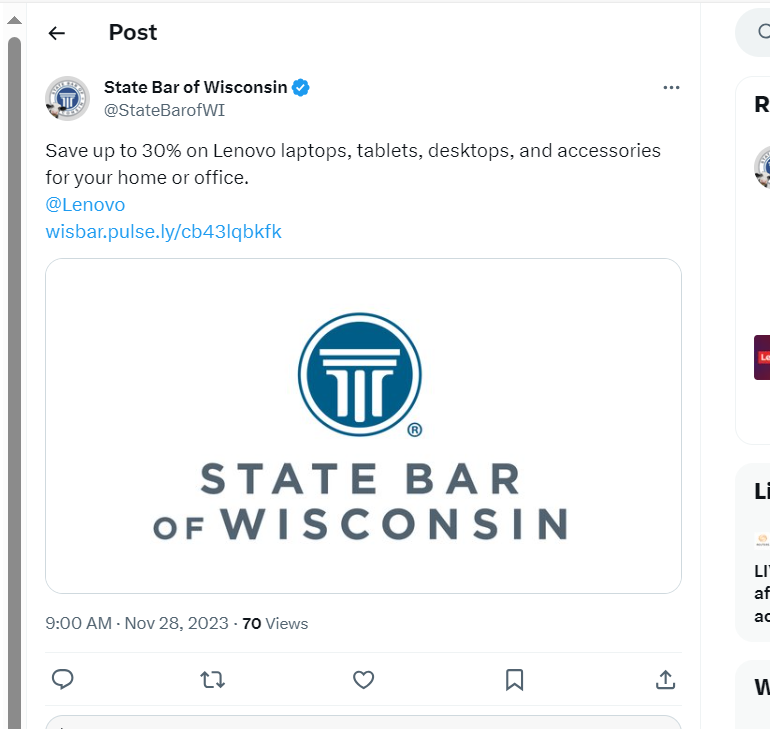 Wisconsin Law and Liberty - Wisconsin State Bar lawsuit