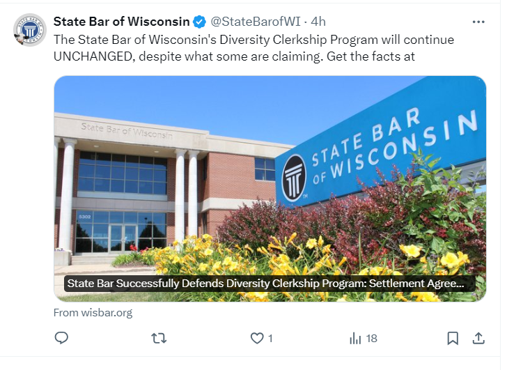 Wisconsin Law and Liberty - Wisconsin State Bar lawsuit